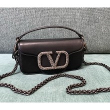 Valentino small Locò crystal-embellished shoulder bag black 01 2024