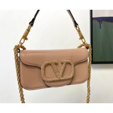 Valentino small Locò crystal-embellished shoulder bag beige 01 2024