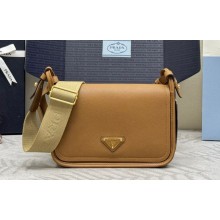 Prada Saffiano leather shoulder bag brown 1BD372 2024