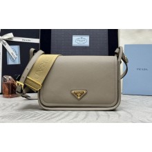 Prada Saffiano leather shoulder bag Clay Grey 1BD372 2024