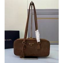 Prada Triangle-logo tote bag in brown 1BB116 2024
