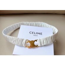 Celine TRIOMPHE SCRUNCHY Belt white 2024