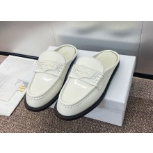 Dior Boy Mule leather flats white 2024