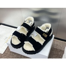 Dior Dioract Sandal Black Suede Goatskin 2024