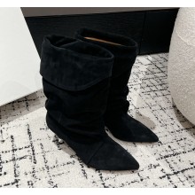 Isabel Marant women's boot black suede heel 5.5cm 2024