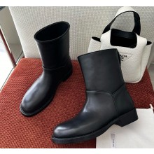 The Row Nobilis leather ankle boots in black 2024