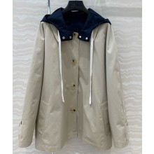 MIU MIU women's beige and blue Double-Sided windbreaker 2025