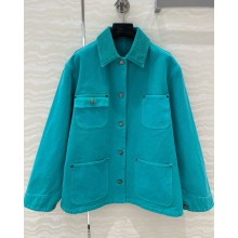 Prada Canvas trucker jacket Turquoise 29Y181 2025