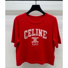 CELINE t-shirt in cotton jersey red 2025
