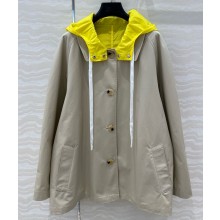 MIU MIU women's yellow and beige Double-Sided windbreaker 2025