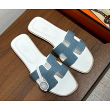 Hermes Oran sandal in denim 08 2025