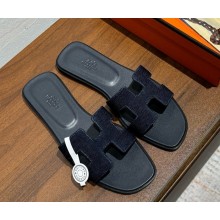 Hermes Oran sandal in denim 11 2025