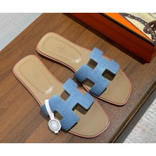 Hermes Oran sandal in denim 12 2025