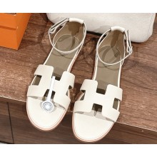 Hermes Santorini sandal in calfskin 08 2025