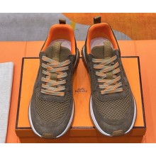 Hermes Jimmy sneaker mesh and suede goatskin 11 2025