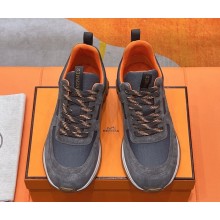 Hermes Jimmy sneaker in technical canvas and suede goatskin 07 2025