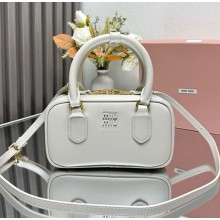 MIU MIU Arcadie leather mini-bag 5BP088 White 2025
