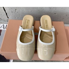 Miu Miu Patent leather mule beige/white 2025