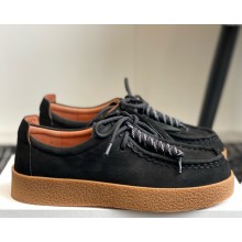The Row women's lace-up leather Loafers black 2025