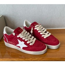 Golden Goose Ball Star sneakers Calf Suede poppy red 2025