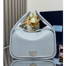 prada medium leather shoulder bag 1BA451 Opaline 2025