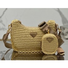 Prada Re-Edition 2005 knit Hobo bag 1BH204 Beige 2025