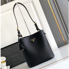 Prada Medium leather bag 1BE080 black 2025