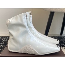 Alaïa Sneaker faux patent leather ankle boots white 2025