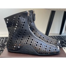 Alaïa Sneaker hollow out ankle boots black leather 2025