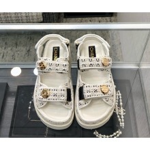 Chanel knit CC Logo Beach sandals 01 2025