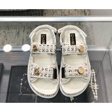 Chanel knit CC Logo Beach sandals 10 2025