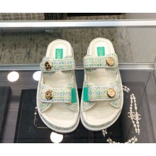 Chanel knit CC Logo Beach mule 06 2025