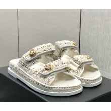 Chanel knit CC Logo Beach mule 07 2025