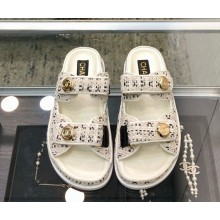 Chanel knit CC Logo Beach mule 08 2025