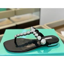 Aquazzura Maxi-tequila flat sandals black 2025 