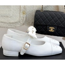 Chanel Cotton with bow Mary Janes white 2025