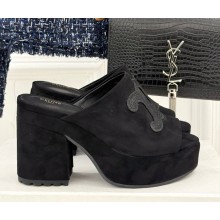 CELINE ELENA MULE in VELVET black 2025