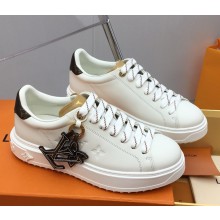 Louis Vuitton 1ABB49 Time Out Sneaker White Plain calf leather 2025