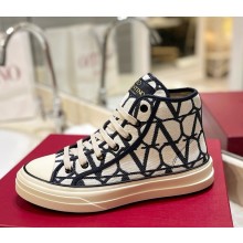 Valentino women/men V Logo High Top Sneaker Canvas Uppers 01 2025