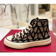 Valentino women/men V Logo High Top Sneaker Canvas Uppers 07 2025