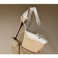 Christian Louboutin Cassia Lace Up Alta 155 mm Strappy pumps - Crepe satin - white 2025