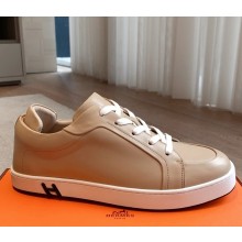 Hermes women/men Kid sneaker in calfskin and suede goatskin 08 2025