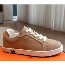 Hermes women/men Kid sneaker in suede goatskin 01 2025