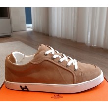 Hermes women/men Kid sneaker in suede goatskin 07 2025