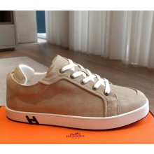 Hermes women/men Kid sneaker in suede goatskin 06 2025