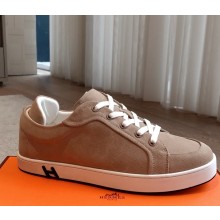 Hermes women/men Kid sneaker in suede goatskin 04 2025