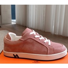 Hermes women/men Kid sneaker in suede goatskin 03 2025