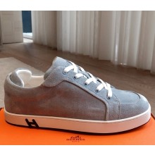Hermes women/men Kid sneaker in suede goatskin 02 2025
