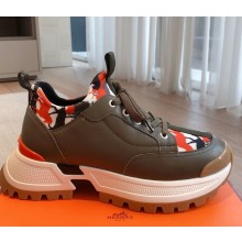 Hermes men's Jumpy sneaker in technical jersey and calfskin 06 2025