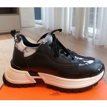 Hermes men's Jumpy sneaker in technical jersey and calfskin 07 2025